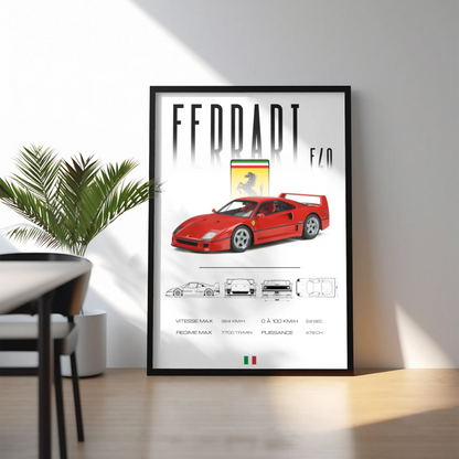 Poster Ferrari F40 TrendWalls